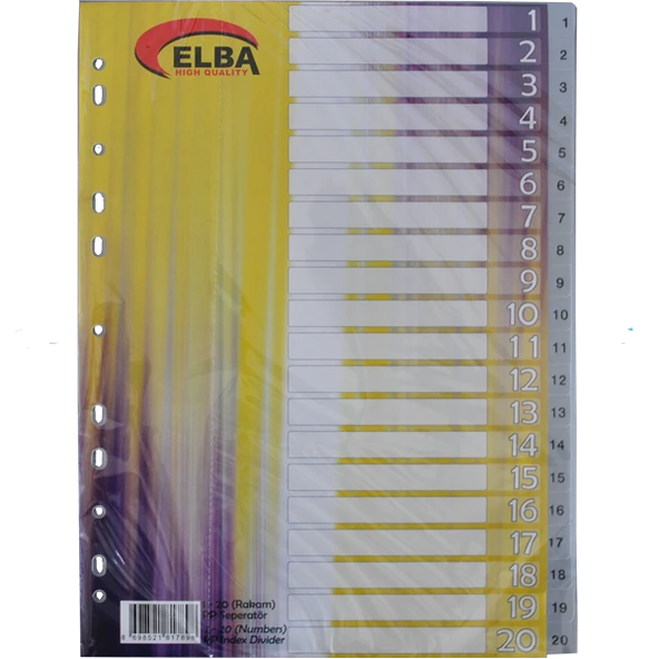 Bafix A4 Plastik Seperatör 1-20 Rakamlı ürün görseli 1