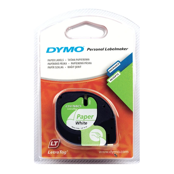 Dymo Letratag Kağıt Şerit 12X4 Mt Beyaz 91200 S0721510 ürün görseli 1