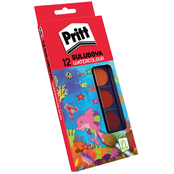 Pritt 12 Renk Suluboya Büyük Tablet 1047948 ürün görseli 1