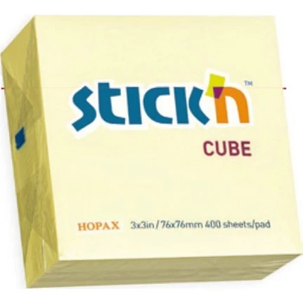 Gıpta Yapışkanlı Not Kağıdı 76X76 Mm Sarı Küp 4-2107200-5001 ürün görseli 1