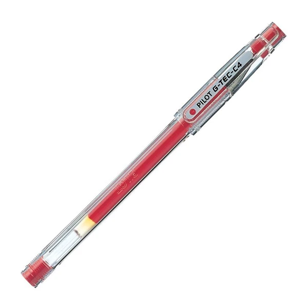 Pilot G-Tec C4 Roller Kalem İğne Uç 0.4 Mm Kırmızı 12 Li (1 Paket 12 Adet) ürün görseli 1