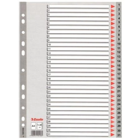 Bafix A4 Seperatör 1-31 Rakamlı Plastik (10 Lu Paket) ürün görseli 1
