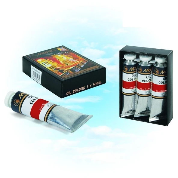 Maries Yağlı Boya 50 Ml. 302 Scarlet E1384-03 3 Lü (1 Paket 3 Adet) ürün görseli 1