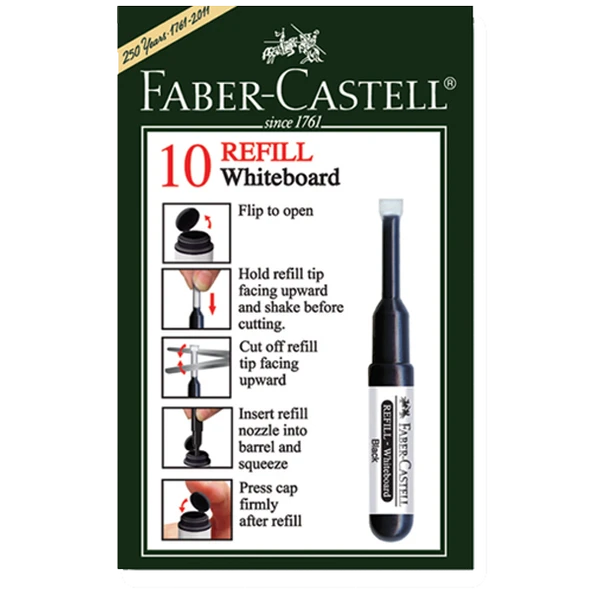 Faber-Castell W-20 Tahta Kalem Mürekkebi Siyah 10 Lu 5050254399000 (1 Paket 10 Adet) ürün görseli 1