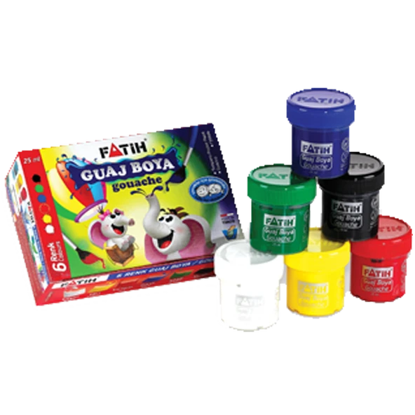 Fatih Guaj Boya 6 Renk 6X25 Mm 150 Gr FA50410GB6R ürün görseli 1