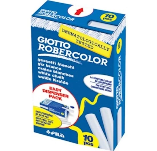 Robercolor 538700 Tebeşir Yuvarlak Tozsuz 10 Lu Beyaz (10 Paket) ürün görseli 1