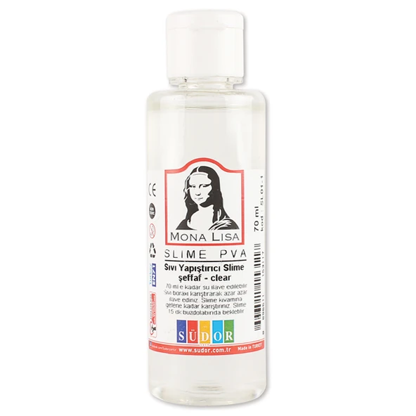 Südor Monalisa Sl01-1 Sıvı Yapıştırıcı Slime 70 Ml Şeffaf (12 Li Paket) ürün görseli 1