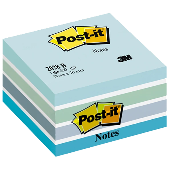 Post-İt 2028-B Yapışkanlı Not Kağıdı Mavi 76X76 Mm ürün görseli 1