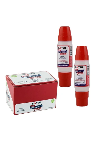 Fatih Sıvı Yapıştırıcı Solventsiz Çift Uçlu Şeffaf 30 Ml (24 Lü Paket) Fa36230Cssy30 ürün görseli 1