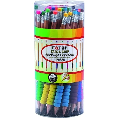 Fatih Kurşun Kalem Taiga Natural Renkli Eva Grip Silgili (36 Li Paket) Fa17180Kl072 ürün görseli 1