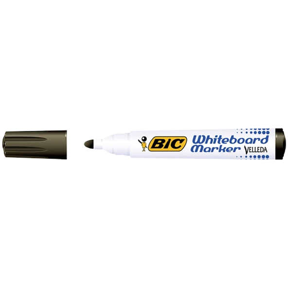 Bic Velleda Tahta Kalemi Yuvarlak Uç Siyah 904937 (1 Paket 12 Adet) ürün görseli 1