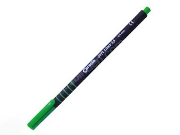 Caretta Soft Liner Keçe Uç Kalem Yeşil CS-55-04 10 Lu (1 Paket 10 Adet) ürün görseli 1