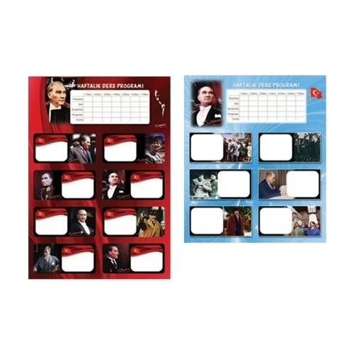 Keskin Color Okul Etiketi Atatürk Ders Programlı (3 Yaprak) 220131-99 ürün görseli 1