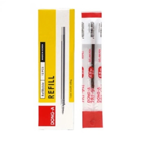 Donga 211130 Tükenmez Kalem Yedeği My Jel Kırmızı 12 Li 211130 (1 Paket 12 Adet) ürün görseli 1