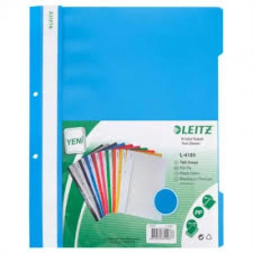 Leitz 4189 Telli Dosya A-4 Plastik Açık Mavi 50 Li (1 Paket 50 Adet) ürün görseli 1