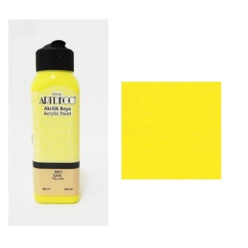 Artdeco Akrilik Boya 140 Ml Sarı Y-070R-3601 ürün görseli 1