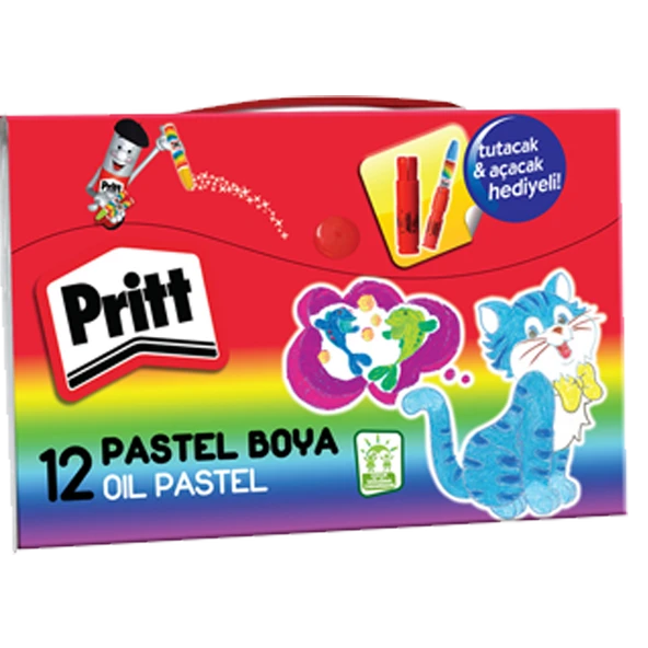Pritt 12 Renk Çantalı Pastel Boya 1048062 ürün görseli 1