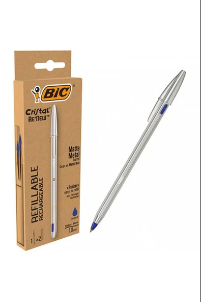 Bic Tükenmaz Kalem 1.0 Mm Cristal Metal Gövdeli 990126 (1 Adet) ürün görseli 1