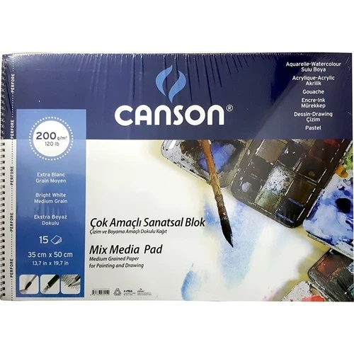Canson Resim Blok 35X50 Cm Finface 200 Gr 15 Yaprak Fcns200153550 ürün görseli 1