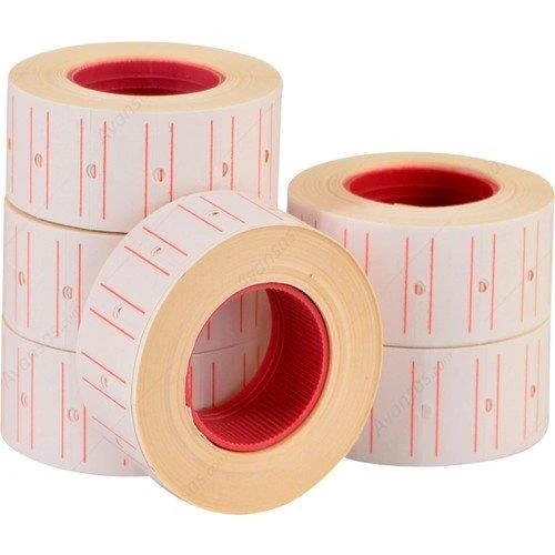 Tanex Makine Etiketi 12X21 Mm Çizgili Beyaz 800 Lü Mtx1221100800 (1 Paket 24 Rulo) ürün görseli 1