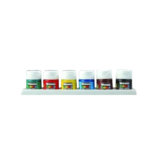 Nova Color Nc-113 Guaj Boya 6 Renk Şişe ürün görseli 1