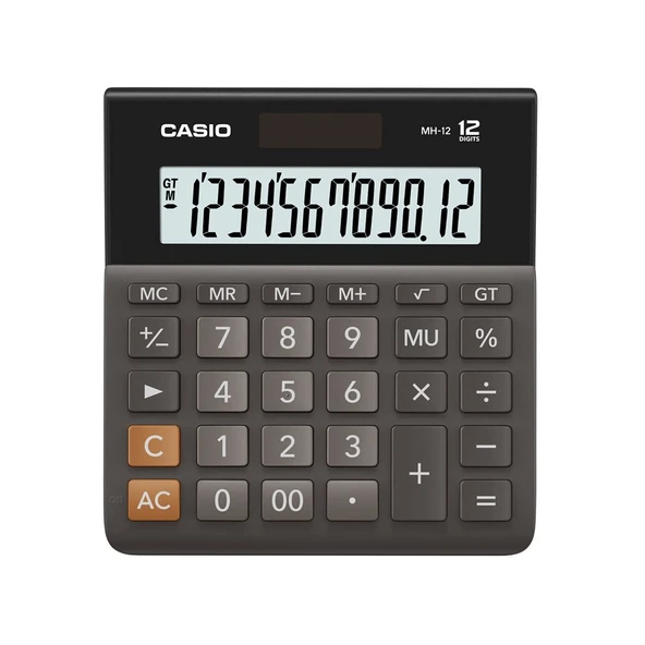 Casio Dh-12-Bk-We 12 Hane Hesap Makinesi Dh-12-Bk-W-Dp(Ph) ürün görseli 1