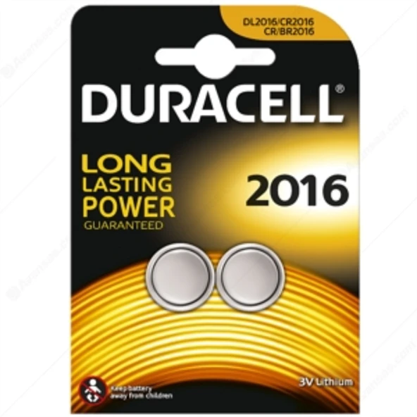 Duracell 2016 Dügme Pil 2 Li 3 Volt DP2016 ürün görseli 1