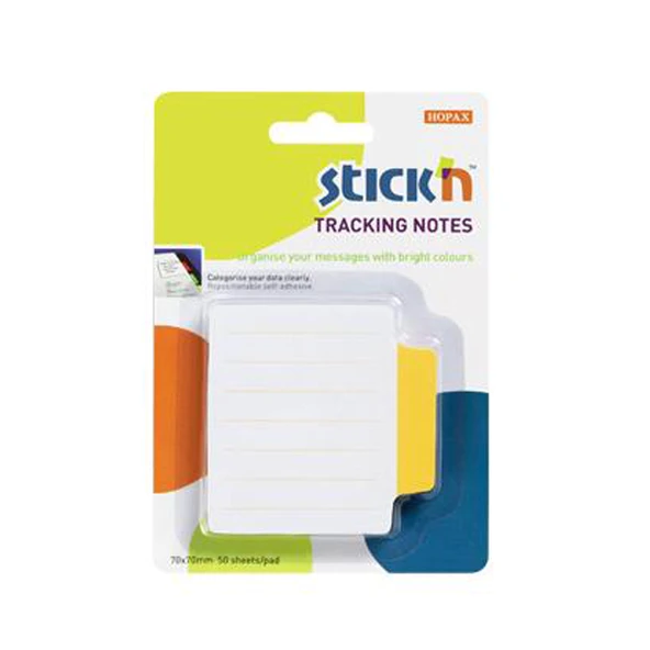 Hopax Stickn 21484 Yapışkanlı Not Kağıdı Çizgili Sep. 50 Yaprak 70X70 Mm Beyaz Sarı 4-2148400-5001 ürün görseli 1