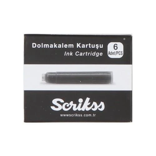 Scrikss Dolma Kalem Kartuşu 6 Lı Siyah M000Saffd0602A (1 Paket 6 Adet) ürün görseli 1
