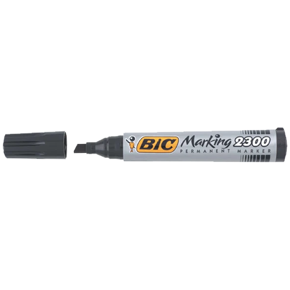 Bic Markör Kesik Uç Kalem Siyah 2300 8209263 (1 Paket 12 Adet) ürün görseli 1