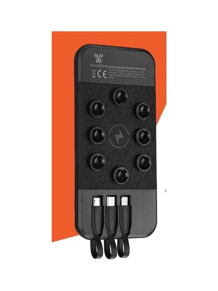 Snapron Snp-3003 10.000 Mah Vantuzlu Wireless Kablosuz Ve 3İn1 Kablolu Powerbank ürün görseli 1