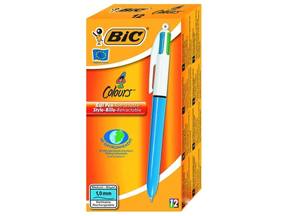 Bic Tükenmez Kalem 4 Colours Medium 889969 12 Li (1 Paket 12 Adet) ürün görseli 1