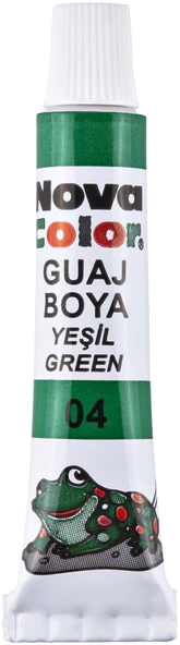 Nova Color Nc-118 Guaj Boya Tüp Yeşil 12 Li (12 Adet 1 Paket) ürün görseli 1