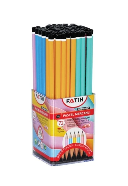Fatih Kurşun Kalem Üçgen Mercanlı Pastel Renkli Fa12070Kl00 (72 Li Paket) ürün görseli 1