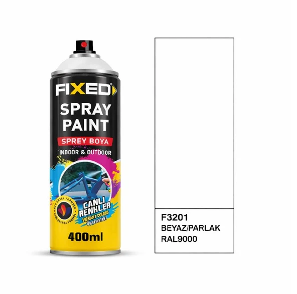 Sgs Sprey Boya Parlak Beyaz Ral9000 400ml ürün görseli 1