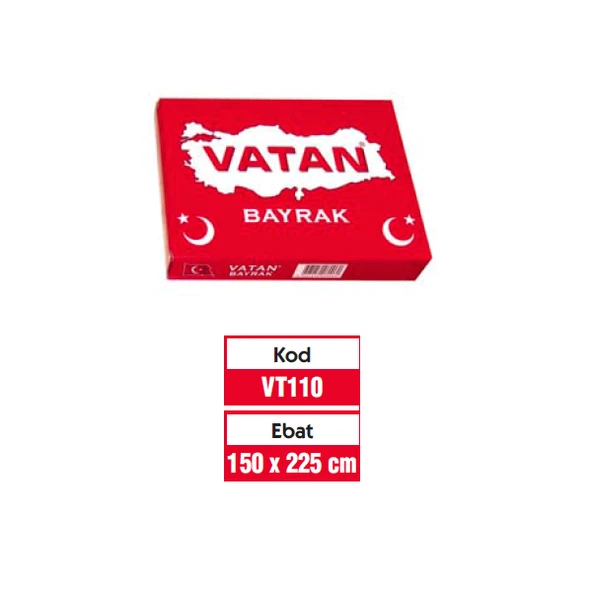 Vatan Türk Bayrağı 150X225 Cm Vt-110 ürün görseli 1