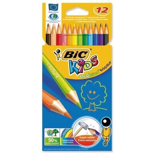 Bic Evolution Boya Kalemi 12 Renk Karton Kutu 829029 ürün görseli 1
