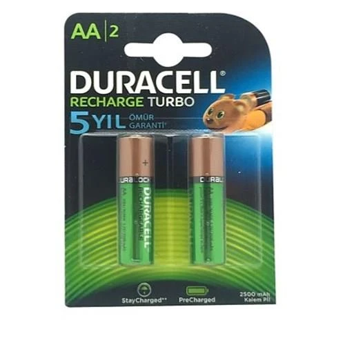 Duracell AA Şarzlı Pil Kalem Boy 2 Li 2500 Mah ürün görseli 1