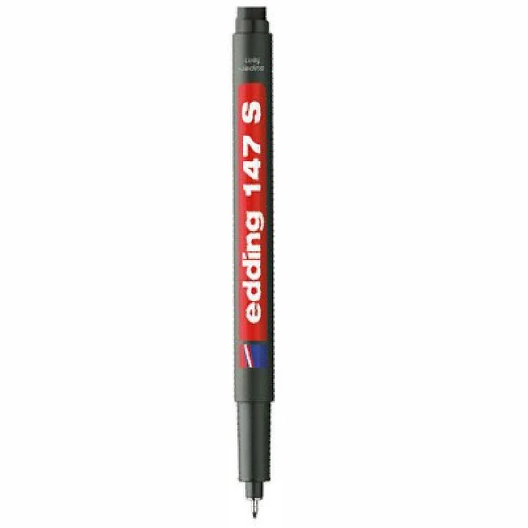 Edding E-147 S Asetat Kalemi Silgili Siyah 10 Lu ED14701 (1 Paket 10 Adet) ürün görseli 1