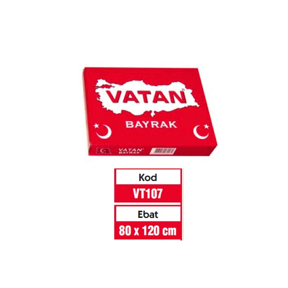 Vatan Türk Bayrağı 80X120 Cm Vt-107 ürün görseli 1