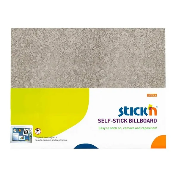 Hopax Stickn Mantar Pano Yapışkanlı 58X46Cm Gri ürün görseli 1