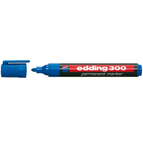 Edding E-300 Mavi Permanent Markör Kalemi 10 Lu Ed30003 (1 Paket 10 Adet) ürün görseli 1