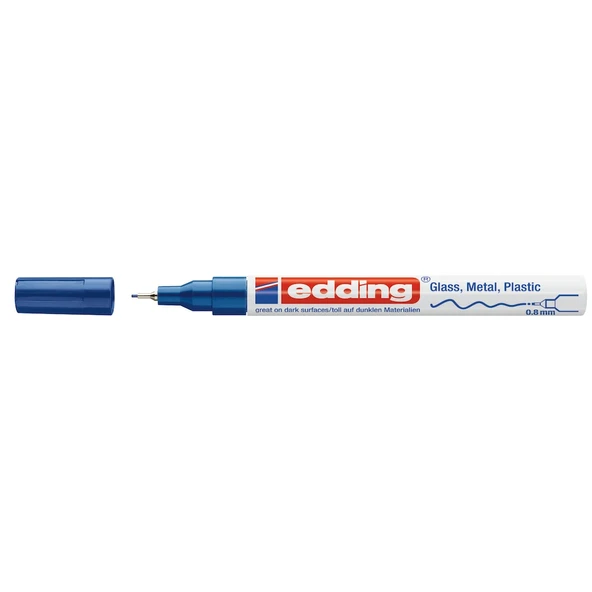 Edding 780 Markör Boya Kalemi (Hobi - Sanat) 0.8 Mm Mavi Yuvarlak Uçlu (10 Lu Kutu) ürün görseli 1