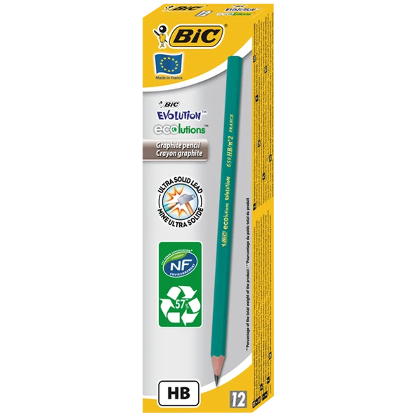 Bic Eco Evolution Kurşun Kalem Hb 650 880311 (1 Paket 12 Adet) ürün görseli 1