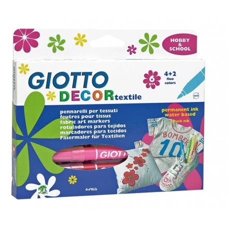 Fila Giotto Tekstil Kalemi Decor Textile 6 Renk ürün görseli 1