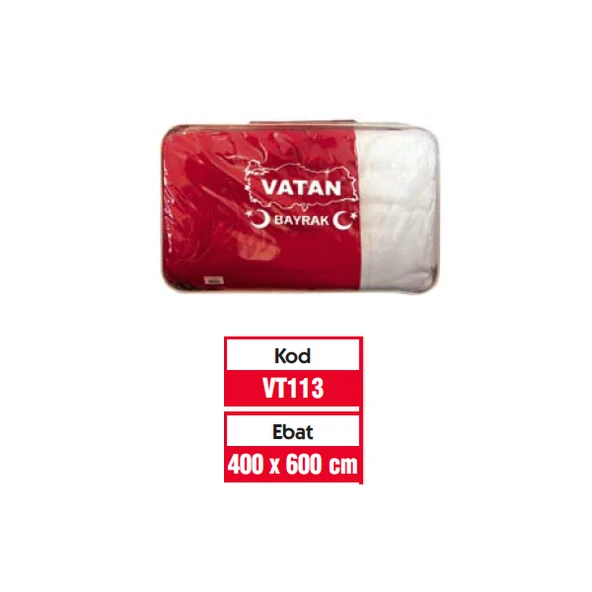 Vatan Türk Bayrağı 400X600 Cm Vt-113 ürün görseli 1