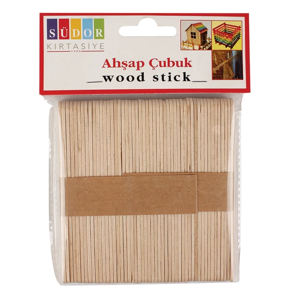 Südor Bs68 Ahşap Çubuk Küçük Dondurma Çubuğu 50 Li (10 Paket) ürün görseli 1