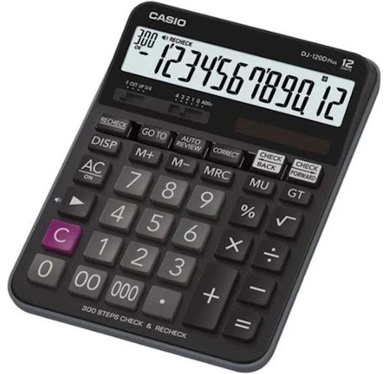Casio Dj-120D Plus 12 Hane Hesap Makinesi ürün görseli 1
