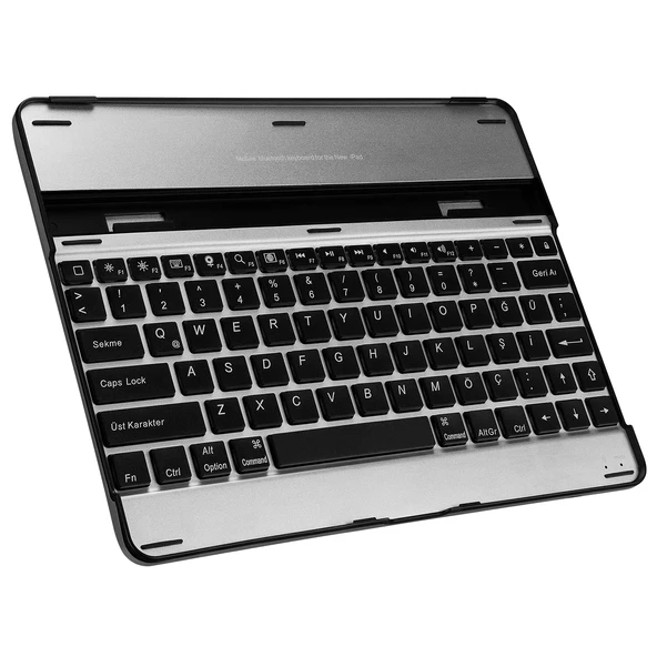 Siyah Bluetooth Aluminum Q Multimedia Kablosuz Tablet Klavyesi Kb650Btuk ürün görseli 1