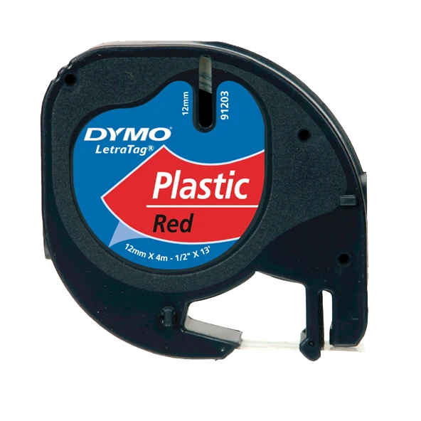 Dymo Letratag Plastik Şerit 12X4 Mt Kırmızı 91203 S0721630 ürün görseli 1